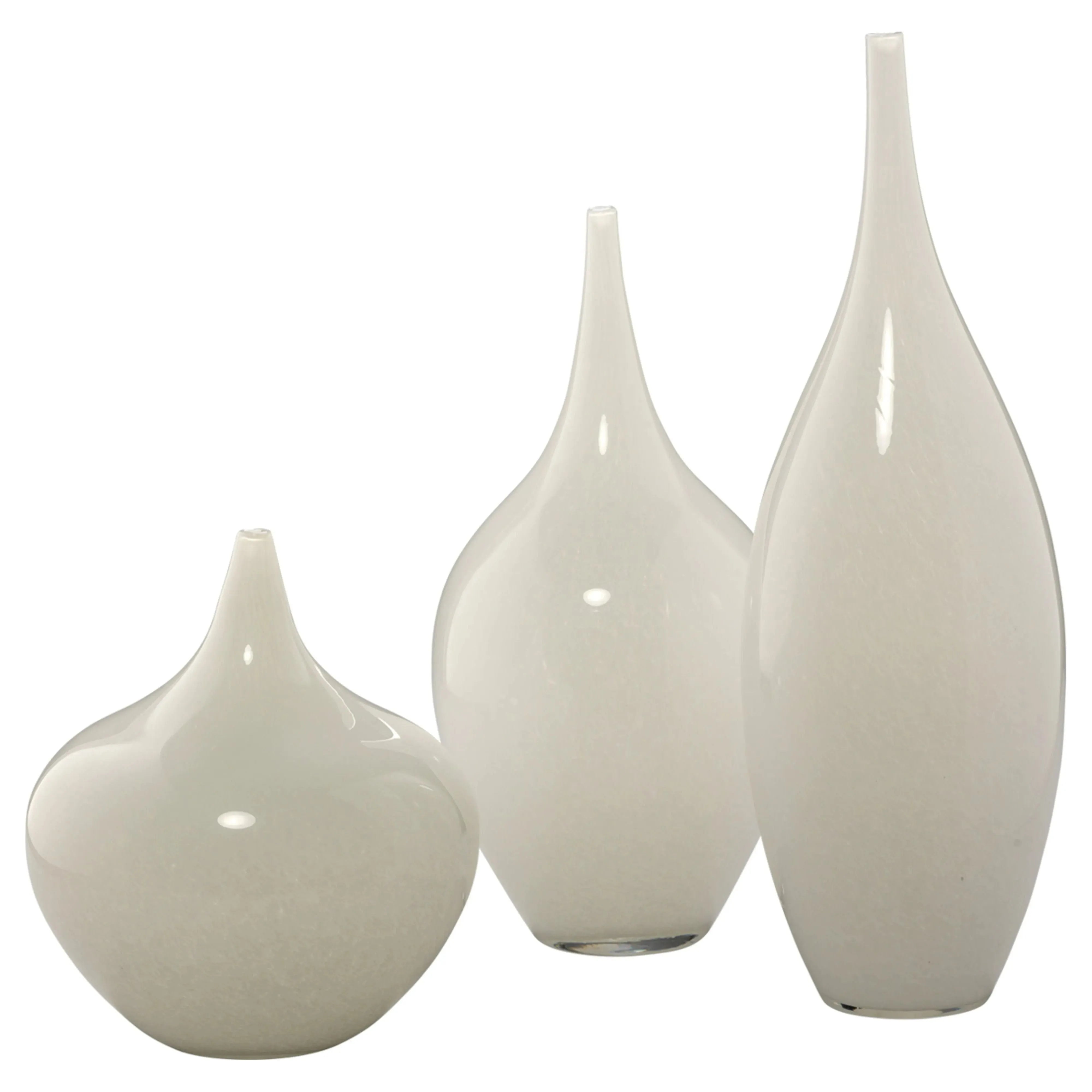 Jamie Young Company - Nymph Decorative Vases (set of 3) - 7NYMP-VAWH | The Rug District