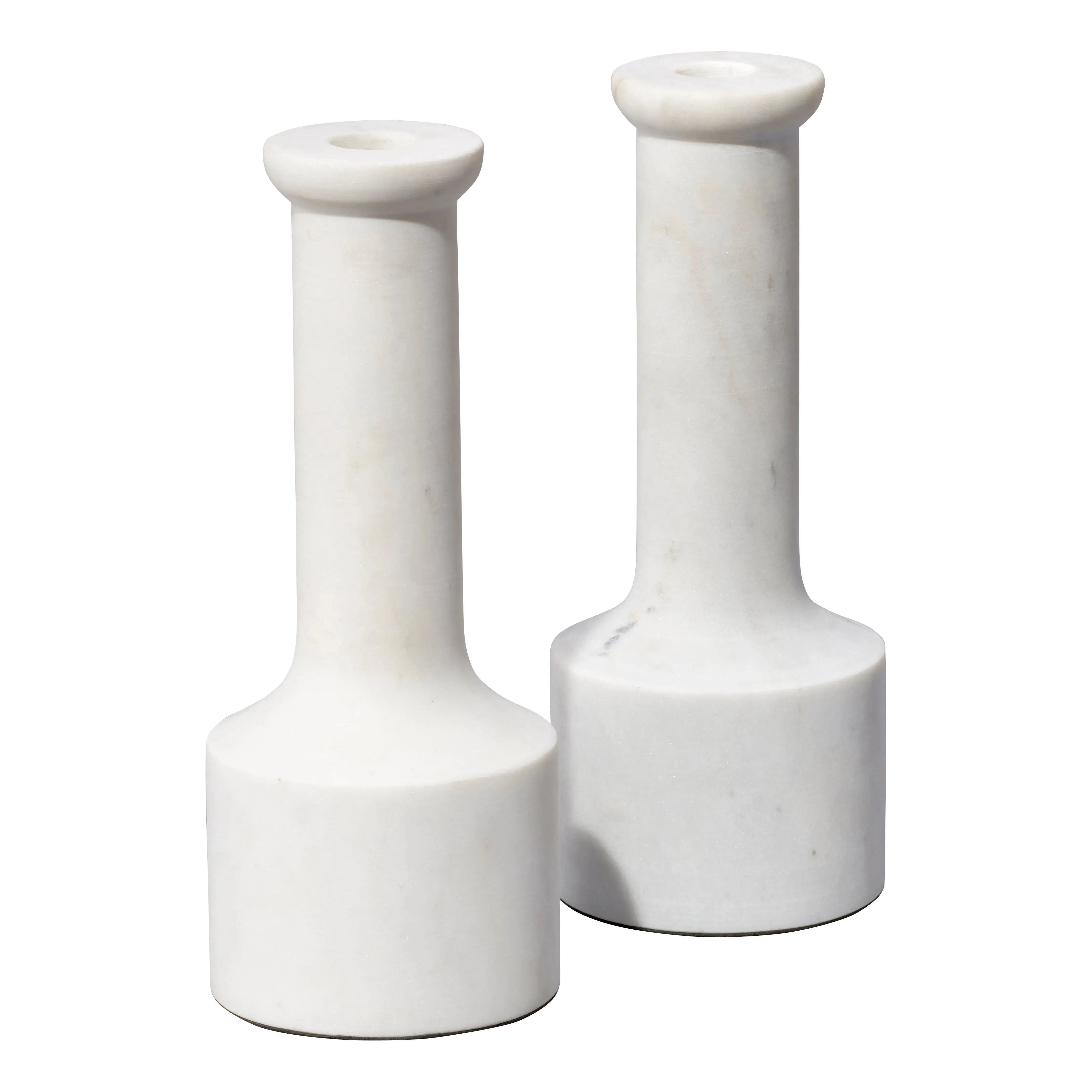 Jamie Young Company - Trumpet Candlesticks (Set of 2) - 7TRUM-CHWH | The Rug District