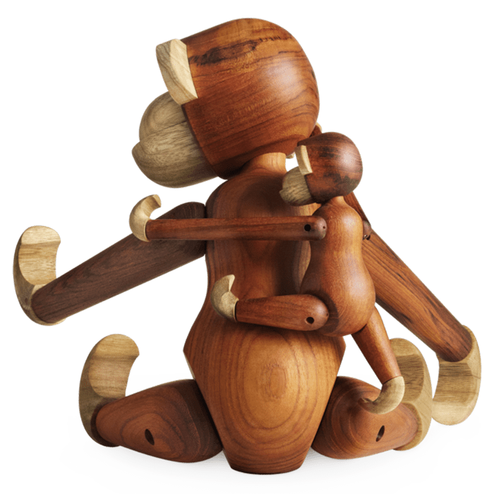 Kay Bojesen 39260 Monkey Wooden Figurine in Teak/Limba