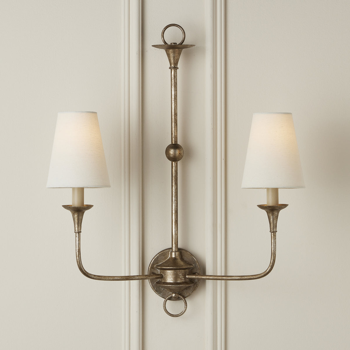 Currey and Company 0900-0024 Off-White Fine Grasscloth Chandelier Shade in Off-White