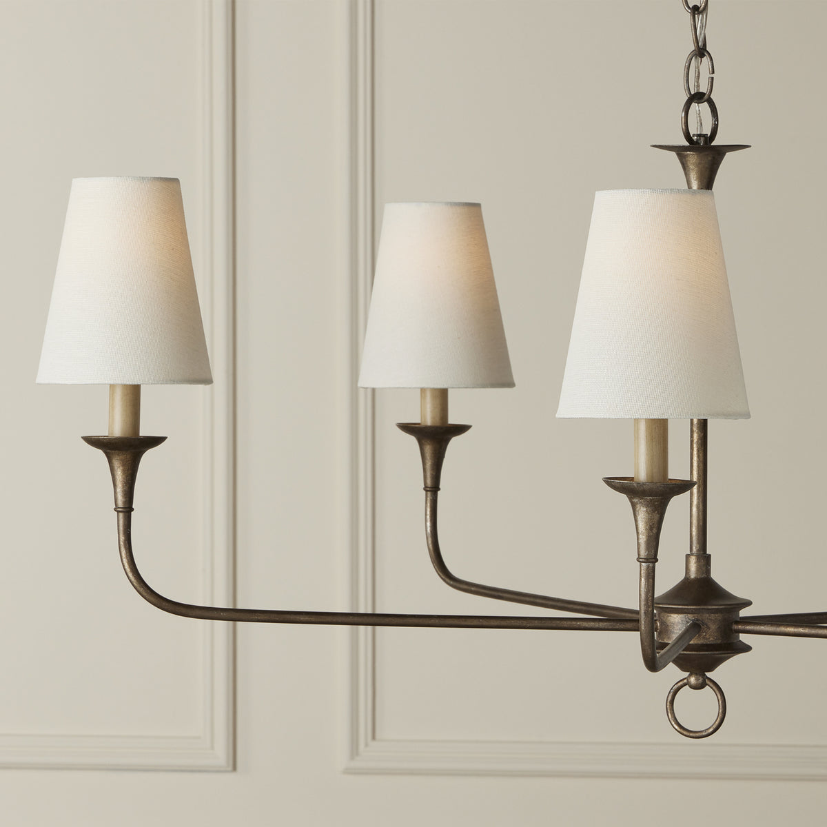 Currey and Company 0900-0024 Off-White Fine Grasscloth Chandelier Shade in Off-White
