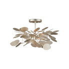 Currey and Company - 9000-1259 - Three Light Semi-Flush Mount - Lunaria - Contemporary Silver Leaf