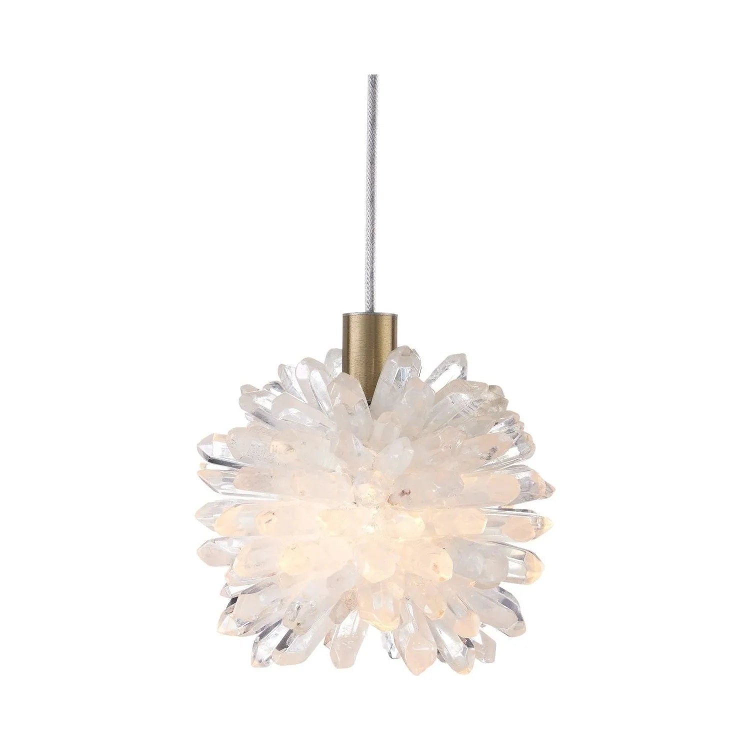 Currey and Company - 9000-1269 - One Light Pendant - Purity - Natural / Brass