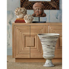 Currey and Company 1200-1010 Jejune Footed Vase in Beige/Brown