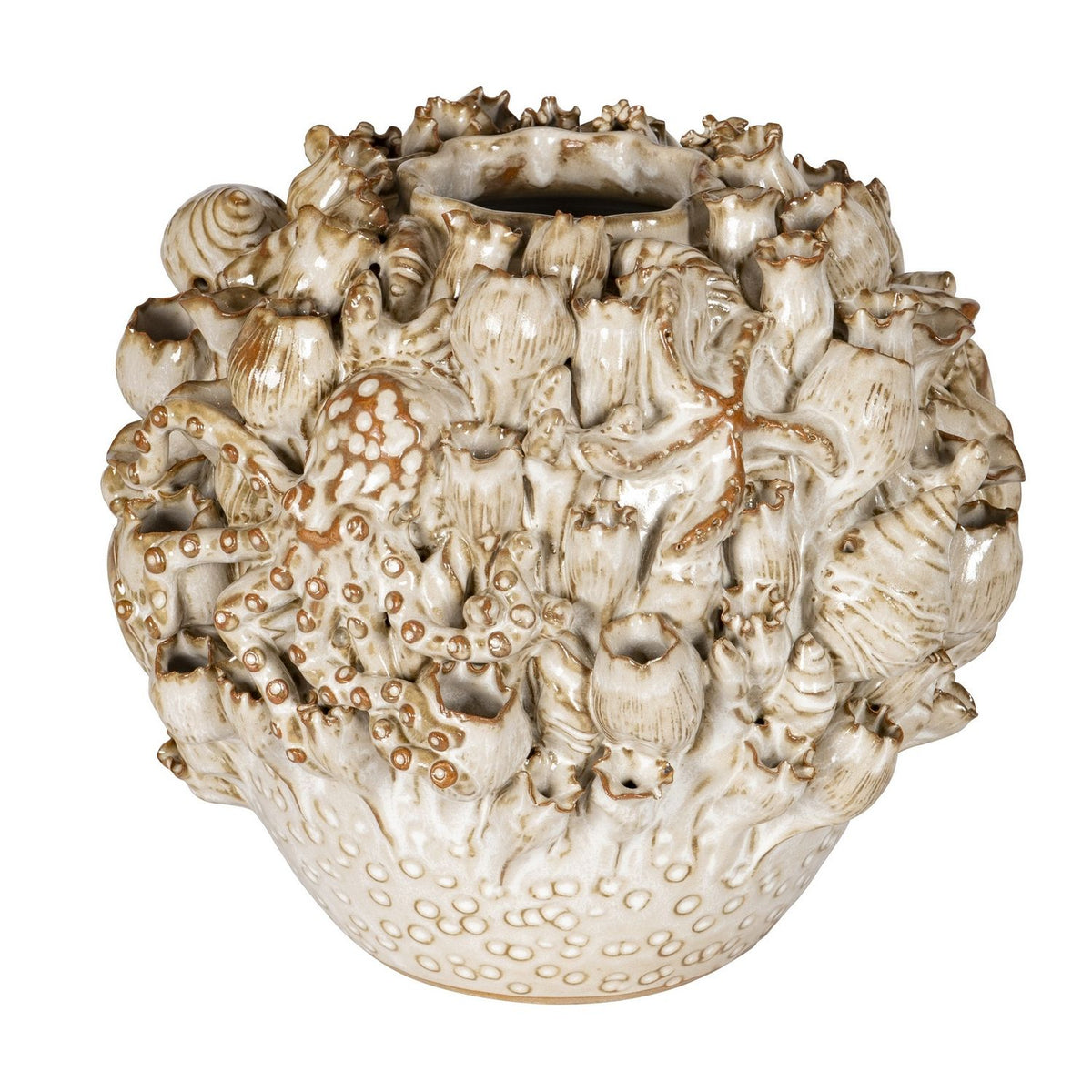 Currey and Company 1200-1052 Tidal Vase in Milky White