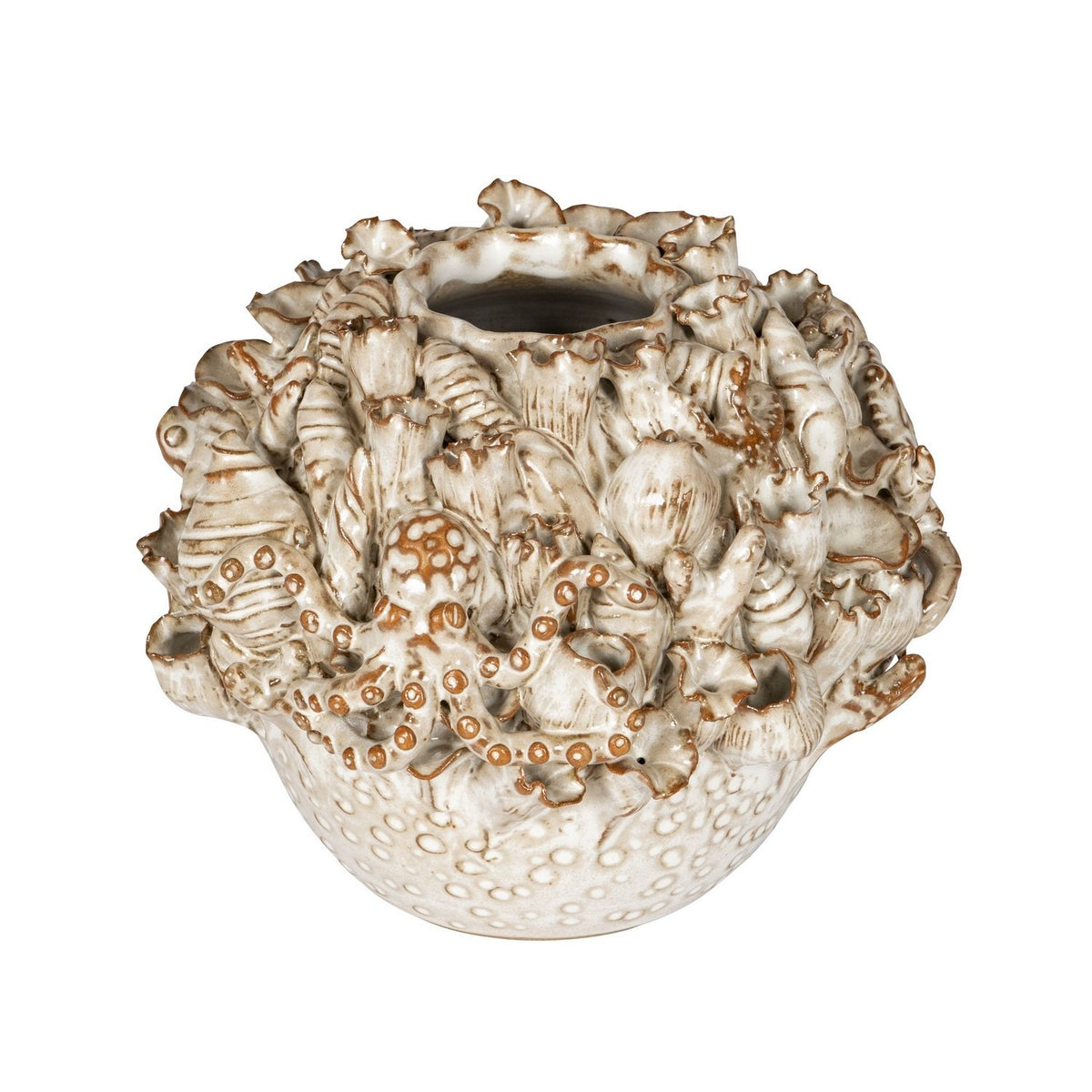 Currey and Company 1200-1053 Tidal Vase in Milky White