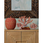 Currey and Company 1200-1083 Fire Coral in Coral/Clear