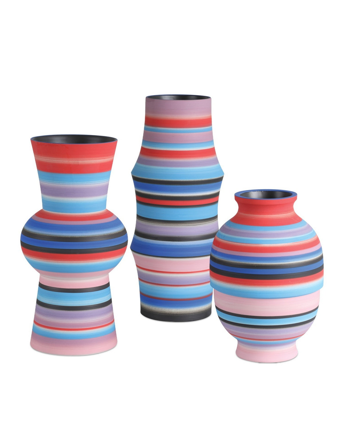 Currey and Company 1200-1098 Happy 80's Bright Vase in Blue/Pink/Red