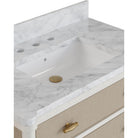 Currey and Company 3800-0018 Aster 36" Vanity with Rectangular Undermount Sink in Off-White/Fog/Natural/White/Polished Brass