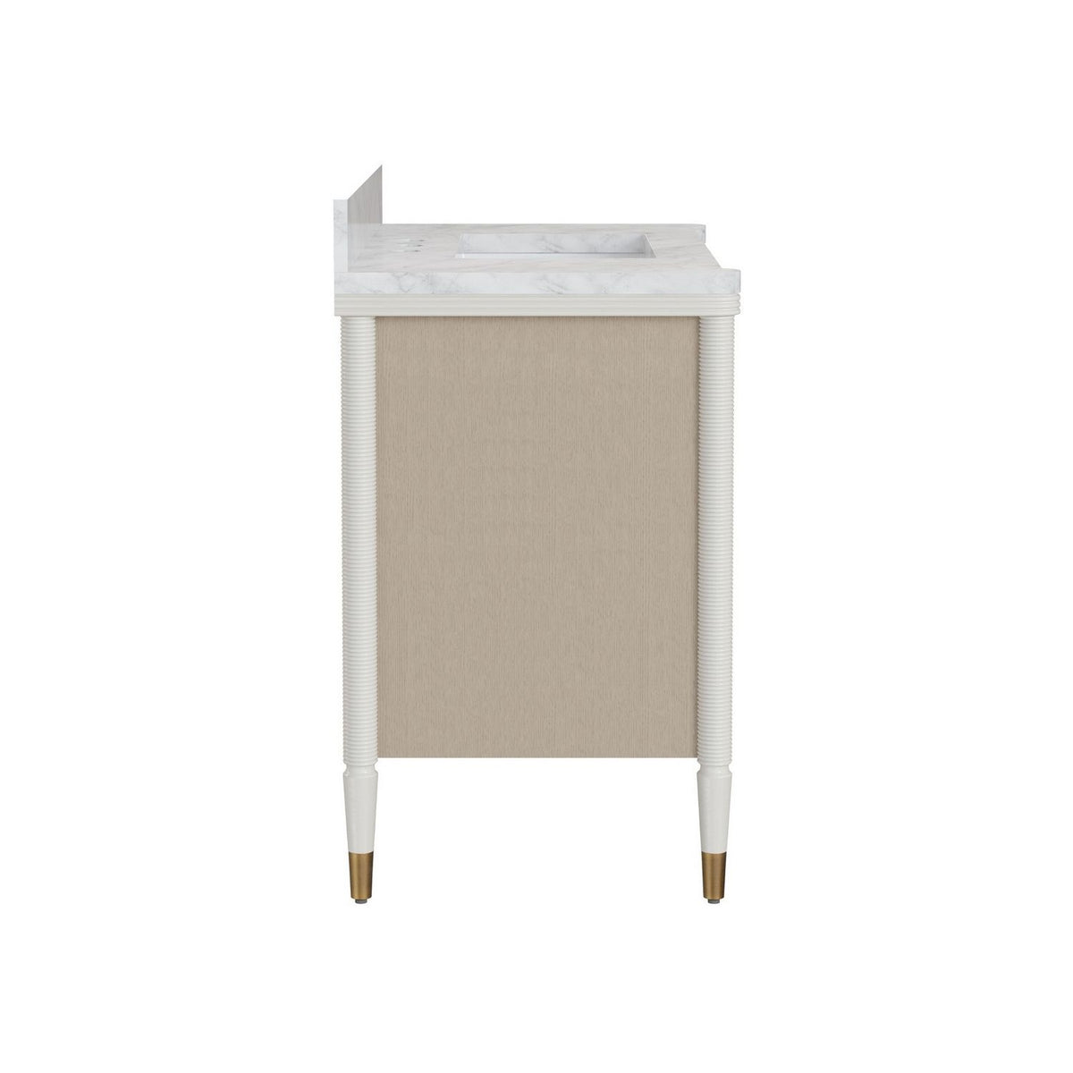 Currey and Company 3800-0018 Aster 36" Vanity with Rectangular Undermount Sink in Off-White/Fog/Natural/White/Polished Brass