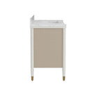 Currey and Company 3800-0018 Aster 36" Vanity with Rectangular Undermount Sink in Off-White/Fog/Natural/White/Polished Brass