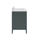 Currey and Company 3800-0019 Santos 36" Vanity with Rectangular Undermount Sink in Vintage Navy/Natural/White/Brushed Brass/Polished Nickel