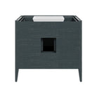 Currey and Company 3800-0019 Santos 36" Vanity with Rectangular Undermount Sink in Vintage Navy/Natural/White/Brushed Brass/Polished Nickel