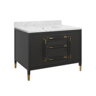Currey and Company 3800-0020 Verona 48" Vanity with Rectangular Undermount Sink in Black/Natural/White/Champagne