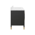 Currey and Company 3800-0020 Verona 48" Vanity with Rectangular Undermount Sink in Black/Natural/White/Champagne