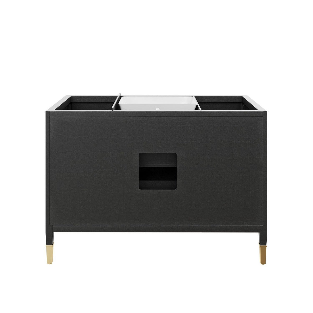 Currey and Company 3800-0020 Verona 48" Vanity with Rectangular Undermount Sink in Black/Natural/White/Champagne