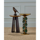 Currey and Company 4000-0249 Nasturtium Accent Table in Antique Brass/Patina Brass