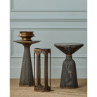 Currey and Company 4000-0252 Castor Accent Table in Iron/Bronze/Smoke