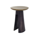 Currey and Company 4000-0254 Pince Accent Table in Black Nickel/Antique Brass