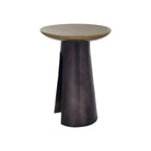 Currey and Company 4000-0254 Pince Accent Table in Black Nickel/Antique Brass