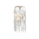 Currey and Company 5000-0286 Glen Arbor Wall Sconce in White/Contemporary Silver Leaf/Contemporary Silver