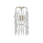 Currey and Company 5000-0286 Glen Arbor Wall Sconce in White/Contemporary Silver Leaf/Contemporary Silver