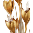 Currey and Company 5000-0289 Hortensia Wall Sconce in Contemporary Gold Leaf/Contemporary Gold/Contemporary Silver Leaf