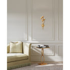 Currey and Company 5000-0289 Hortensia Wall Sconce in Contemporary Gold Leaf/Contemporary Gold/Contemporary Silver Leaf