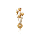 Currey and Company 5000-0289 Hortensia Wall Sconce in Contemporary Gold Leaf/Contemporary Gold/Contemporary Silver Leaf