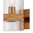 Currey and Company 5000-0294 Sudeley Wall Sconce in Clear/Satin Brass