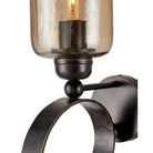 Currey and Company 5000-0297 Wemyss Wall Sconce in Gilded Oak/Smoke