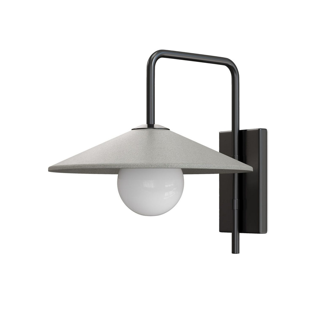 Currey and Company 5500-0058 Bothy Outdoor Wall Sconce in Natural/Black/Frosted White
