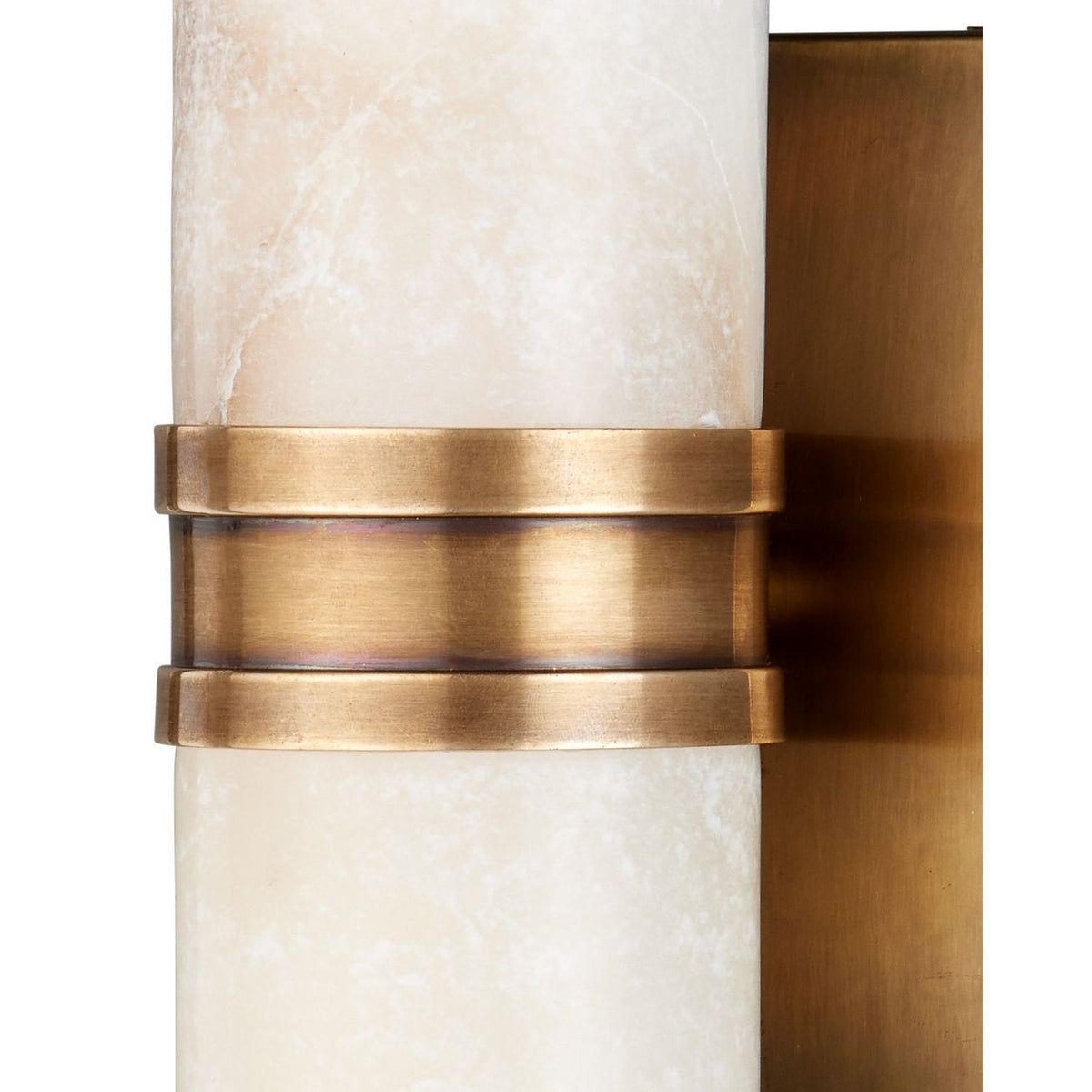 Currey and Company 5800-0076 Brenham Wall Sconce in Natural/Vintage Brass