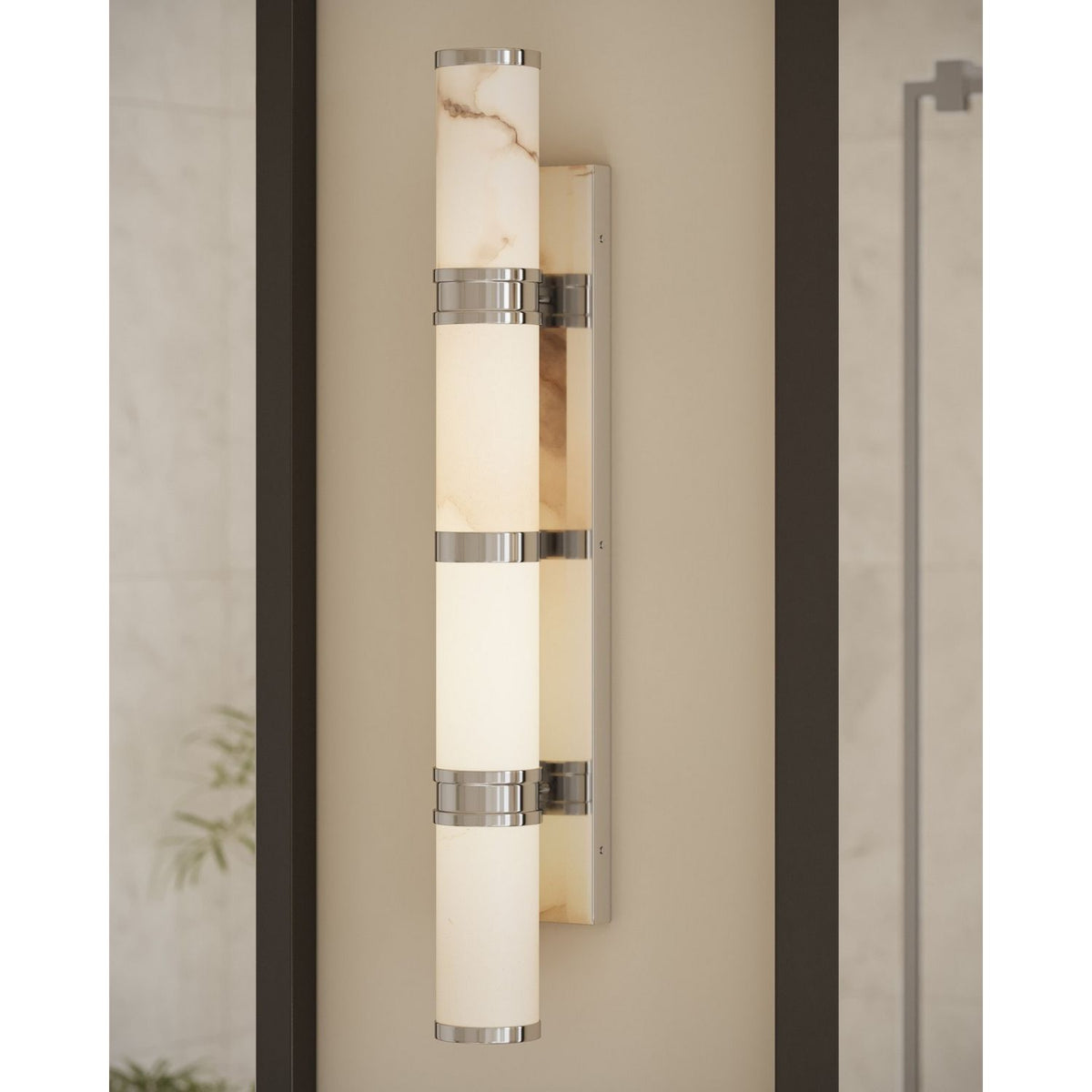 Currey and Company 5800-0080 Brenham Wall Sconce in Natural/Nickel