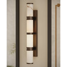 Currey and Company 5800-0081 Brenham Wall Sconce in Natural/Oil Rubbed Bronze
