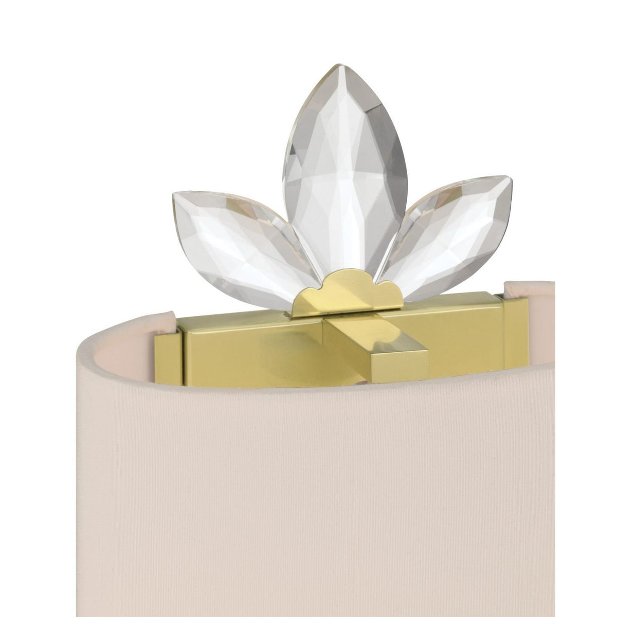 Currey and Company 5900-0061 Trillium Wall Sconce in Clear/Brass