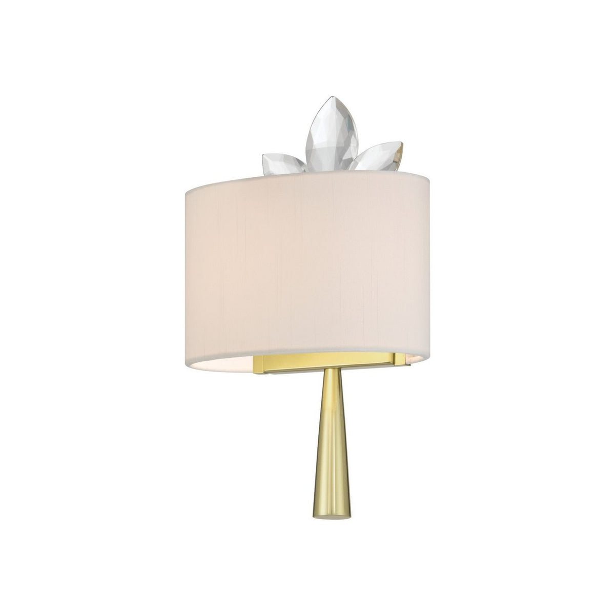 Currey and Company 5900-0061 Trillium Wall Sconce in Clear/Brass