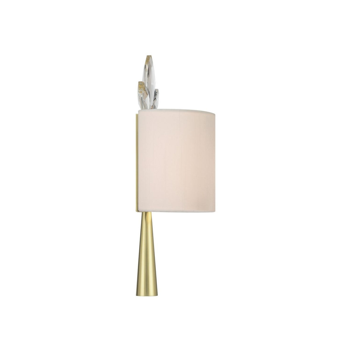 Currey and Company 5900-0061 Trillium Wall Sconce in Clear/Brass