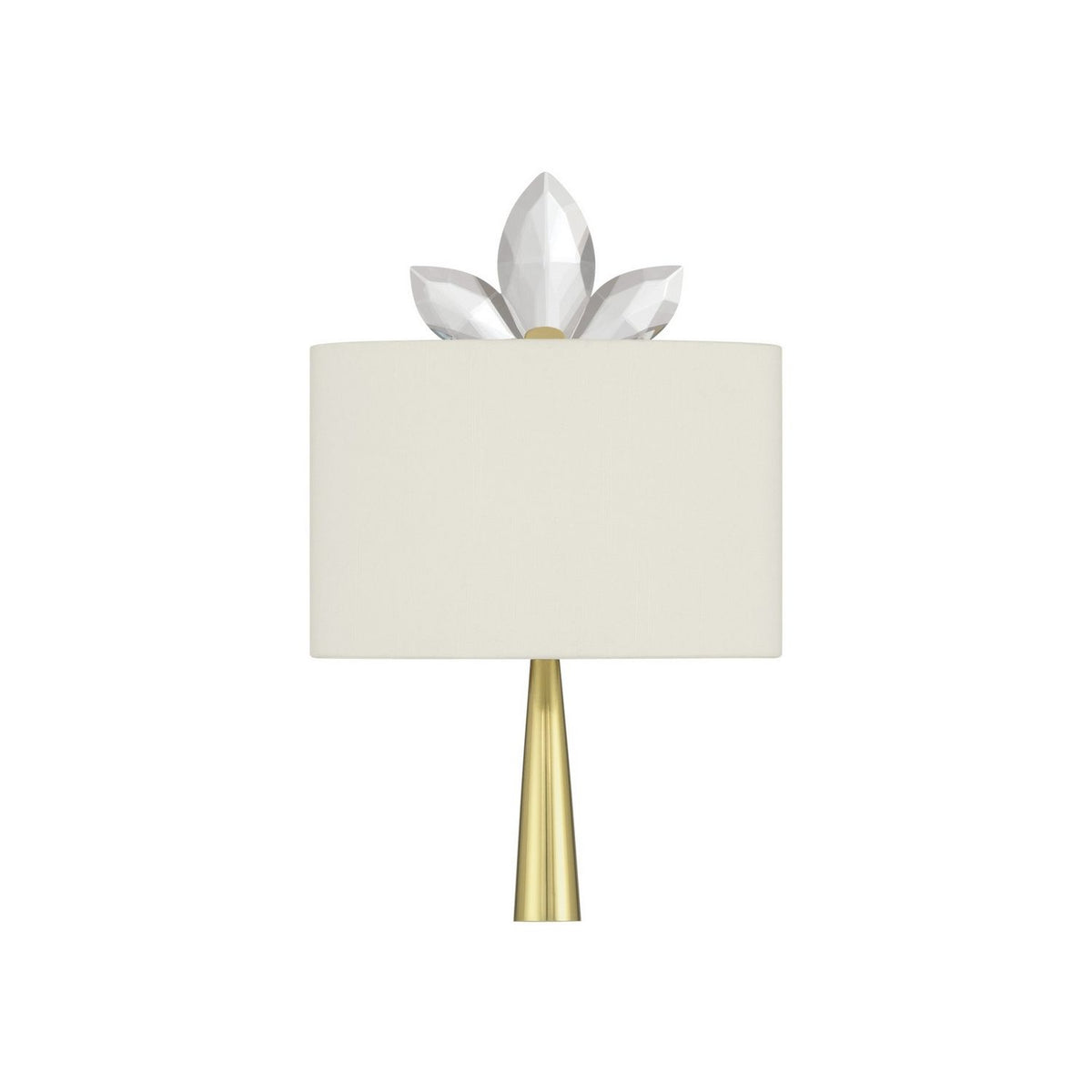 Currey and Company 5900-0061 Trillium Wall Sconce in Clear/Brass