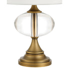 Currey and Company 6700-0018 Sashay Cordless Table Lamp in Clear/Polished Antique Brass