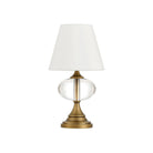 Currey and Company 6700-0018 Sashay Cordless Table Lamp in Clear/Polished Antique Brass