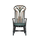 Currey and Company 7000-1052 Benin Throne Armchair in Green/Orange