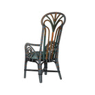 Currey and Company 7000-1052 Benin Throne Armchair in Green/Orange
