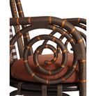 Currey and Company 7000-1062 Benin Throne Armchair in Brown/Orange