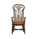 Currey and Company 7000-1062 Benin Throne Armchair in Brown/Orange