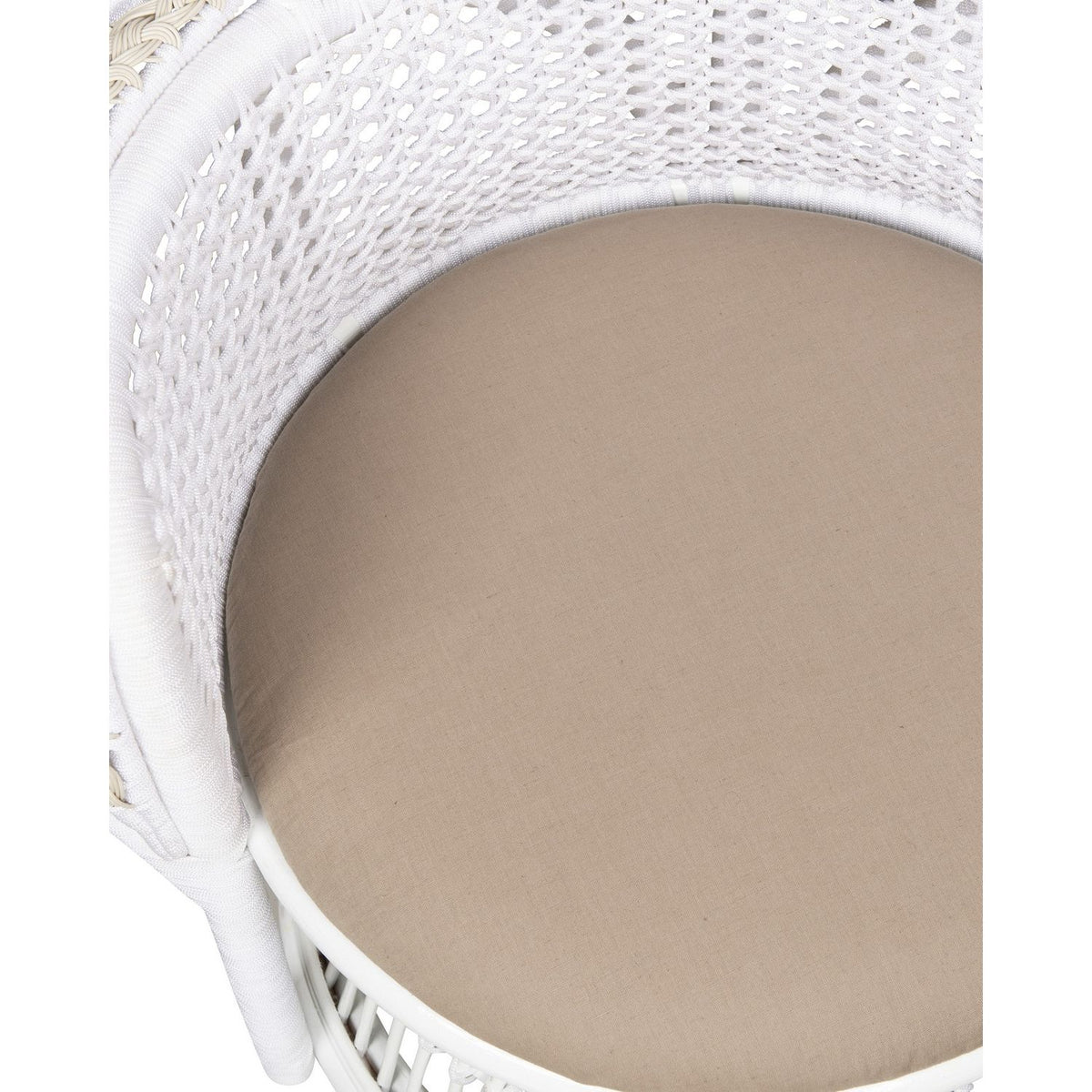 Currey and Company 7000-1072 Emanuelle Armchair in White/Natural