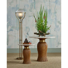 Currey and Company 8000-0182 Metropolis Floor Lamp in Metallic Champagne/Frosted
