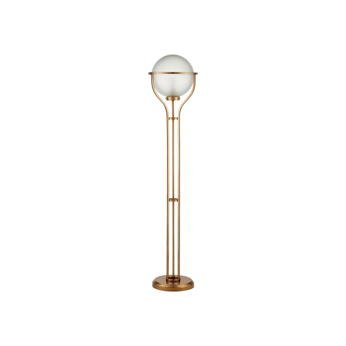 Currey and Company 8000-0182 Metropolis Floor Lamp in Metallic Champagne/Frosted