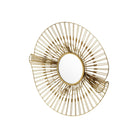 Currey and Company 1000-0182 Ruche Round Mirror in Gold