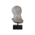 Currey and Company 1200-1084 Hercules Head on Metal Stand in Antique Off-White/Black